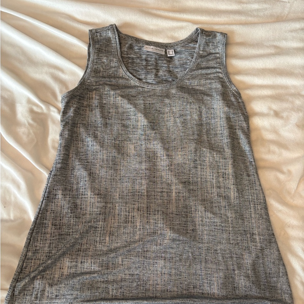 Susan Graver Heathered Gray Tank Top